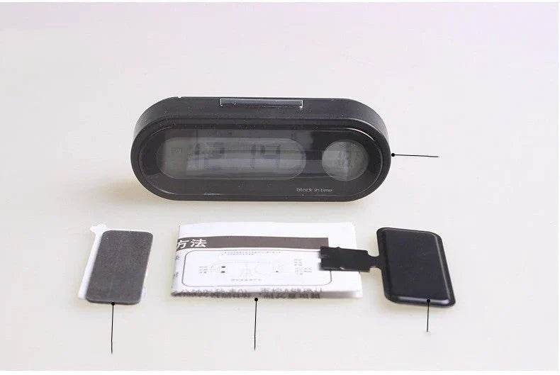 Car Clock Thermometer Two-in-one Luminous Electronic Watch Car